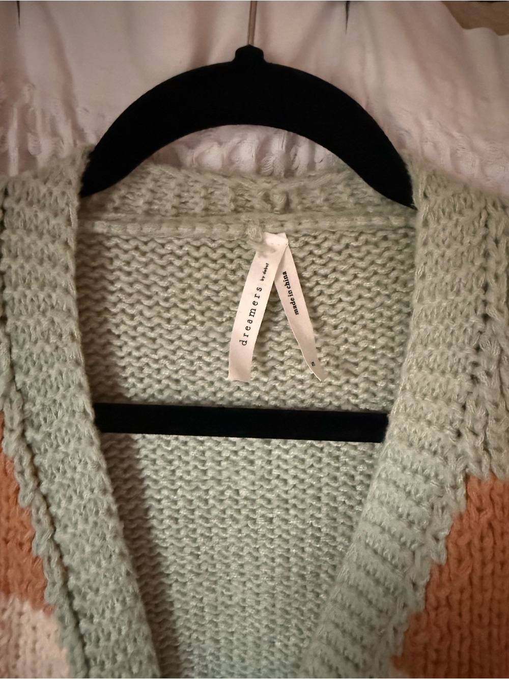 Knit patchwork open cardigan - Picture 3 of 8